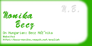 monika becz business card